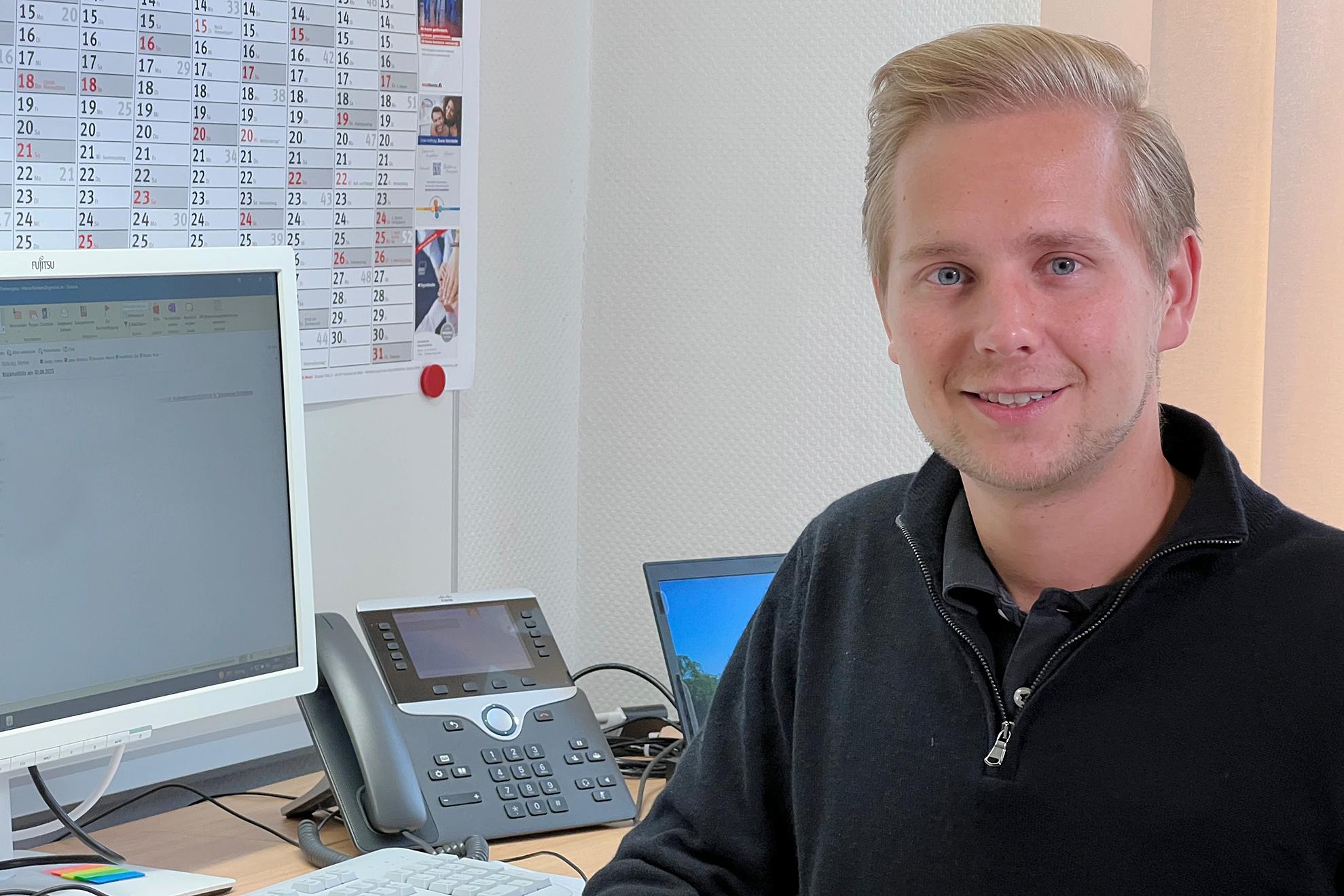 Marco Reinders in der der IG Metall Ostoberfranken
