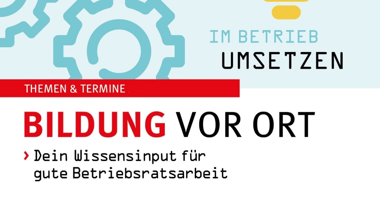 Bildung vor Ort - Plakat