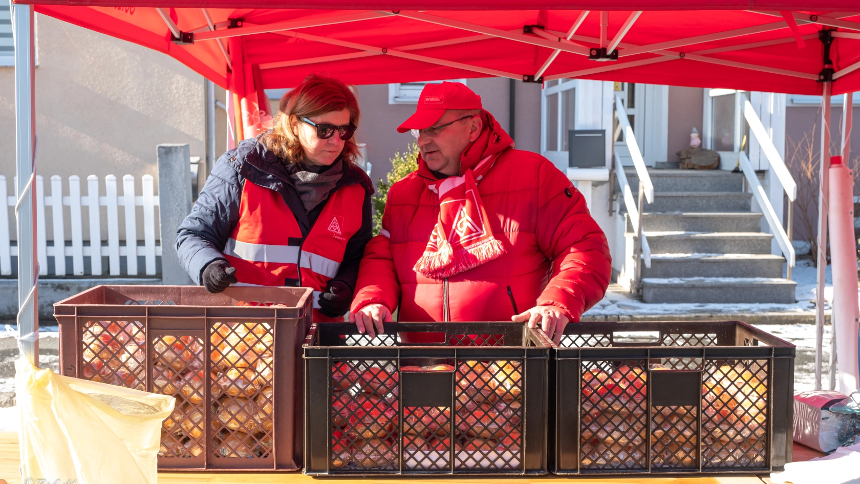 Verpflegung am Warnstreik