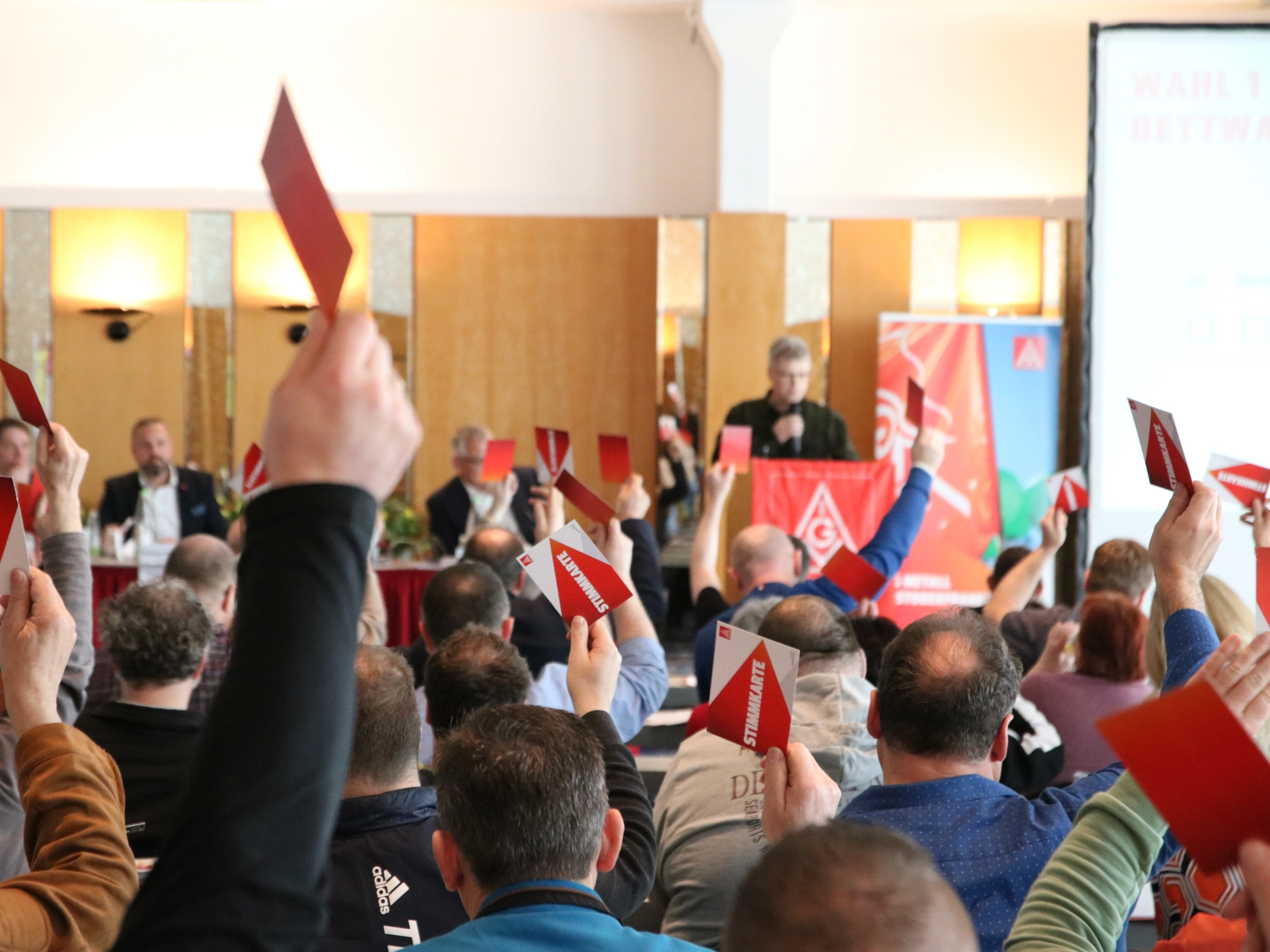 Abstimmung auf der Delegiertenversammlung